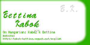 bettina kabok business card